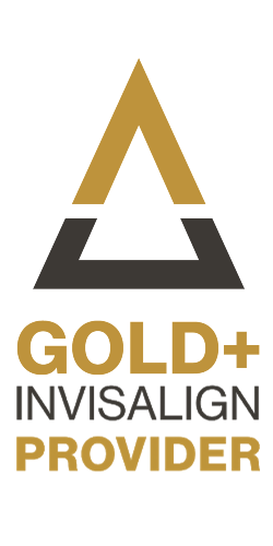Invisalign Gold Plus badge with our Salem and Monmouth Dentist